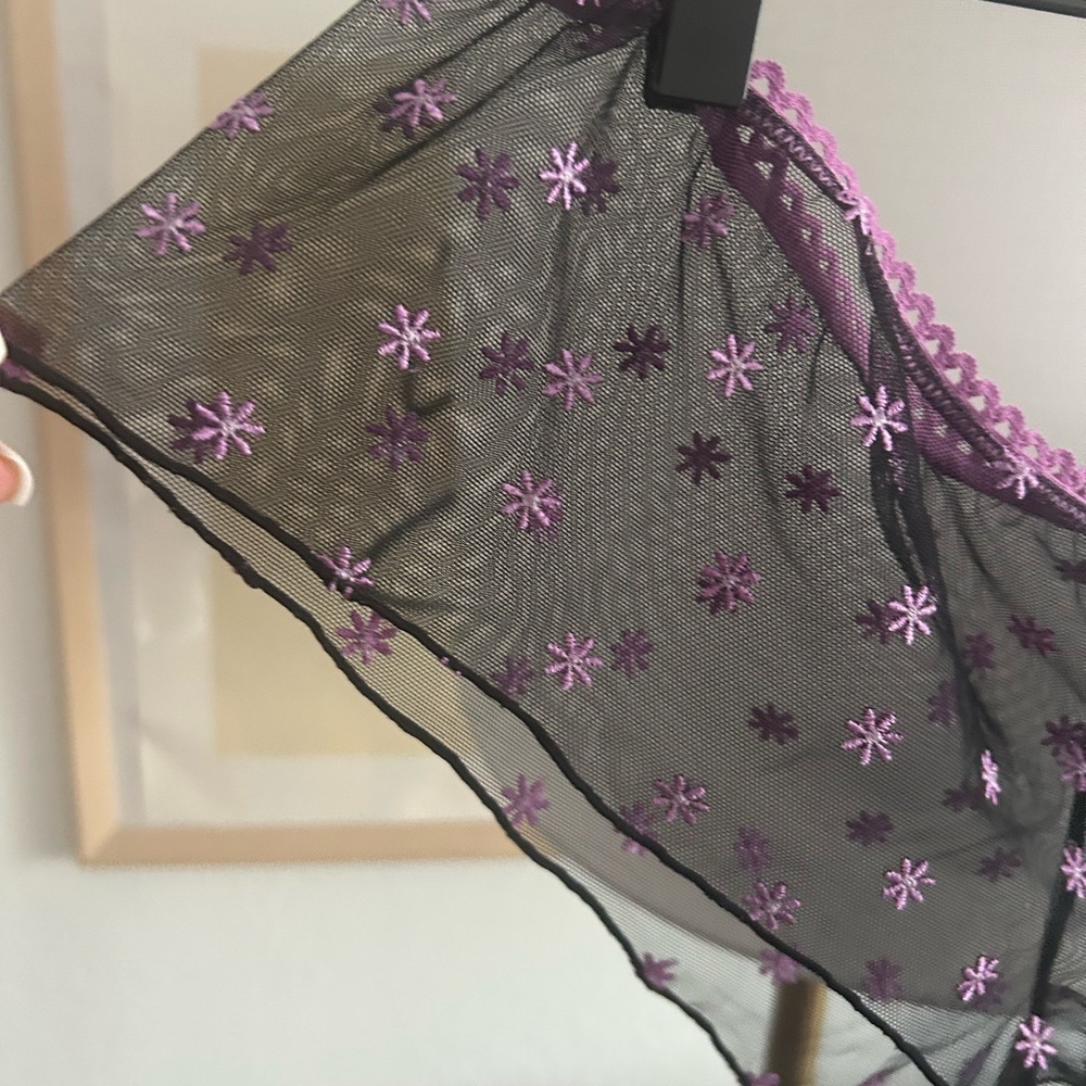 Out From Under Black Pink Floral  Underwear Women’s Size Large - Picture 6 of 9